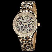 womens watch fashion sparkle alloy leopard print quartz wrist watch co ...