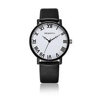 womens fashion watch wrist watch quartz leather band casual black whit ...