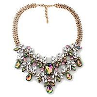 womens statement necklaces jewelry single strand gemstone alloy natura ...