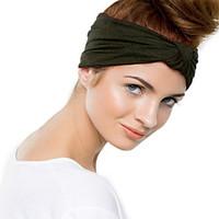 womens fashion stretch solid turban yoga elastic knot headband hair ac ...