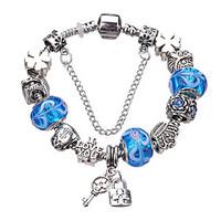Women\'s Pulseiras Femininas of Silver Plated DIY Lock Charms and Beads Bracelet #YMGP1031 Christmas Gifts