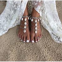 Women\'s Anklet/Bracelet Alloy Handmade Fashion Teardrop Silver Women\'s Jewelry For Daily Casual 2pcs