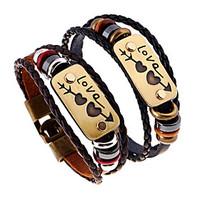 Women\'s Men\'s Leather Bracelet Jewelry Natural Fashion Leather Alloy Irregular Jewelry For Special Occasion Gift 1pc