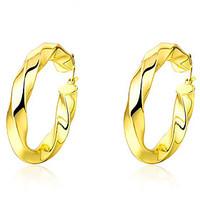 Women\'s Hoop Earrings Euramerican Fashion Personalized Classic Copper Platinum Plated Gold Plated Geometric Jewelry For Party Special Occasion