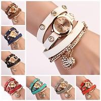 Women\'s Round Dial Multi-layer Band Heart Pendant Quartz Analog Fashion Bracelet Watch (Assorted Color) Cool Watches Unique Watches