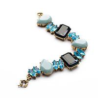 Women\'s Chain Bracelet Jewelry Friendship Fashion Alloy Square Drop Blue Jewelry For Wedding Anniversary 1pc