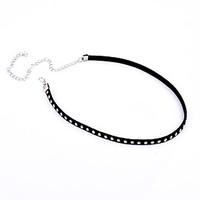 Women\'s Choker Necklaces Jewelry Alloy Single Strand Fashion Euramerican Simple Style Black Jewelry Party Daily Casual Sports 1pc