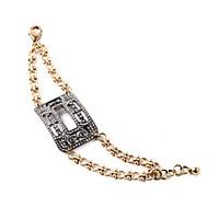Women\'s Chain Bracelet Friendship Fashion Alloy Square Silver Jewelry For Anniversary Gift Valentine 1pc