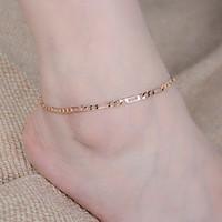 Women\'s Fashion Simple Hollow Chain Alloy Anklet