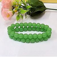 women green pearl style strand bracelet