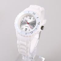 Women\'s Fashion Watch Japanese Japanese Quartz / Silicone Band Casual White Silver