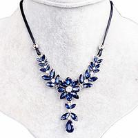 womens pendant necklaces collar necklace crystal crystal flower flower ...