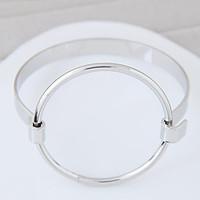 womens bangles fashion alloy circle silver gold jewelry for party 1 pc