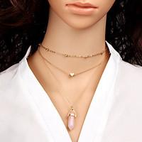 womens layered necklaces geometric alloy euramerican fashion jewelry f ...