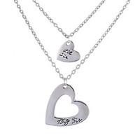 Women\'s Layered Necklaces Jewelry Heart Sterling Silver Basic Heart European Silver Jewelry For Daily Casual Valentine 1pc