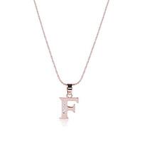 Women\'s Men\'s Pendant Necklaces AAA Cubic Zirconia Alphabet Shape Rose Gold Zircon CopperBasic Tassels Movie Jewelry Fashion