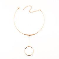 Women\'s Choker Necklaces Pendant Necklaces Jewelry Round Copper Dangling Style Pendant Geometric Euramerican Fashion Personalized Silver