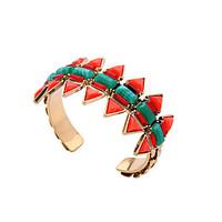 womens cuff bracelet friendship fashion alloy triangle shape red jewel ...