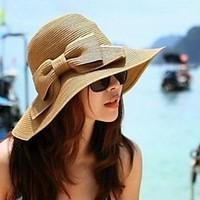 Women Straw Straw Hat, Casual Summer
