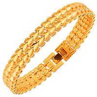 womens mens chain bracelet jewelry fashion copper gold plated geometri ...