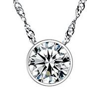 womens pendant necklaces silver sterling silver cubic zirconia simulat ...