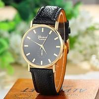 Women\'s Fashion Style Geneva Leather Band Quartz Analog Wrist Watch (Assorted Colors) Cool Watches Unique Watches