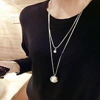 Women\'s Pendant Necklaces Pearl Alloy Fashion White Jewelry For Daily Casual 1pc
