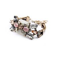 womens chain bracelet friendship fashion rhinestone alloy round jewelr ...