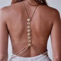 Women\'s Body Jewelry Belly Chain Body Chain Necklace Belly Chain Friendship Turkish Fashion Vintage Bohemian Copper AlloyGeometric