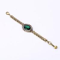 Women\'s Chain Bracelet Natural Fashion Rhinestone Alloy Round Jewelry 147 Party Anniversary Homecoming 1pc
