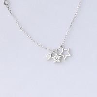 Women\'s Pendant Necklaces Jewelry Sterling Silver Simulated Diamond Star Fashion Simple Style Silver Jewelry Daily Casual Christmas Gifts