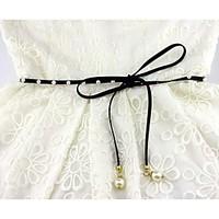 Women Skinny Belt, Cute / Casual Pearl / Leather All Seasons