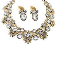 womens necklaceearrings jewelry fashion euramerican rhinestone alloy j ...