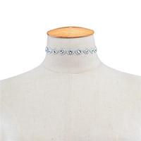 Women\'s Choker Necklaces Rhinestone Acrylic Flower Euramerican Fashion Personalized Jewelry Daily Casual 1pc