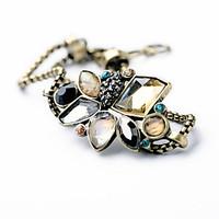 Women\'s Chain Bracelet Natural Fashion Rhinestone Alloy Round Jewelry 147 Party Anniversary Homecoming 1pc