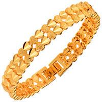 womens mens chain bracelet jewelry fashion gold copper gold plated geo ...