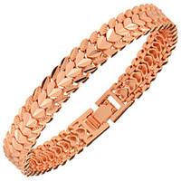 Women\'s Men\'s Chain Bracelet Jewelry Fashion Gold Copper Heart Geometric Rose Gold Jewelry ForParty Special Occasion Halloween