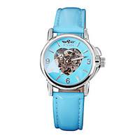 Women\'s Heart Design Mechanical Watch WINNER Self-Wind Skeleton Hollow Casual Wrist watches Cool Watches Unique Watches Fashion Watch