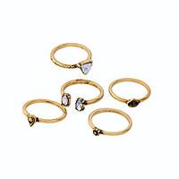 Women\'s Ring Natural Personalized Simple Style Alloy Jewelry 147 Party Birthday Event/Party 1Set