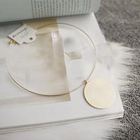 Women\'s Pendant Necklaces Statement Necklaces Alloy Statement Jewelry Simple Style Fashion Silver Golden Jewelry Daily Casual 1pc