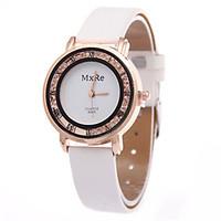 womens fashion watch quartz pu band black white red brown pink