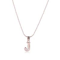 womens mens pendant necklaces aaa cubic zirconia alphabet shape rose g ...
