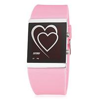 womens heart pattern led digital silicone band wrist watch assorted co ...