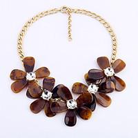 Women\'s Strands Necklaces Flower Chrome Unique Design Petals Jewelry For Party Birthday 1pc