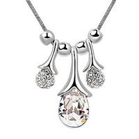 Women\'s Pendant Necklaces Crystal Round Chrome Circular Jewelry For Engagement Gift Daily 1pc