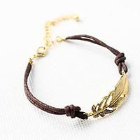 Women\'s Fashion Alloy Golden Leaf Bracelet Christmas Gifts