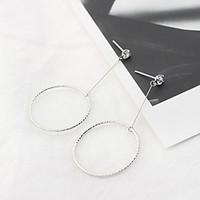 Women\'s Drop Earrings Zircon Euramerican Fashion Simple Style Cooper Circle Jewelry For Daily Casual 1 Pair