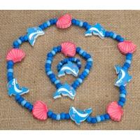 wooden dolphin necklace bracelet ring set