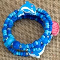 wooden wrap dolphin bracelet