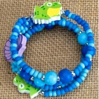 wooden wrap frog bracelet